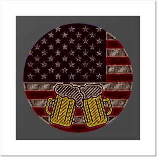 USA beer celebration Posters and Art